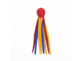Felt Feather Rattle Toy – Wool Cat Toy | Handmade in Nepal