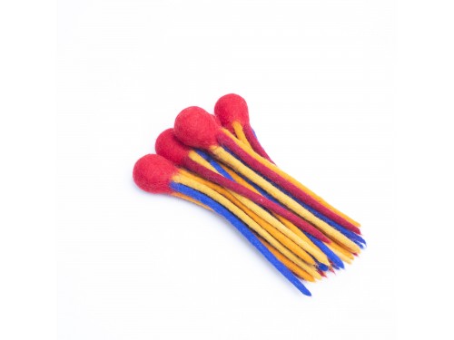 Felt Feather Toy – Wool Cat Toy | Handmade in Nepal