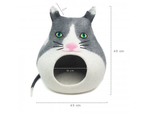 Cat Design Wool Felt Cat House
