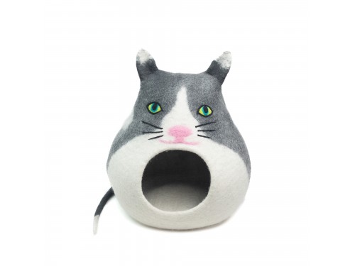 Cat Design Wool Felt Cat House