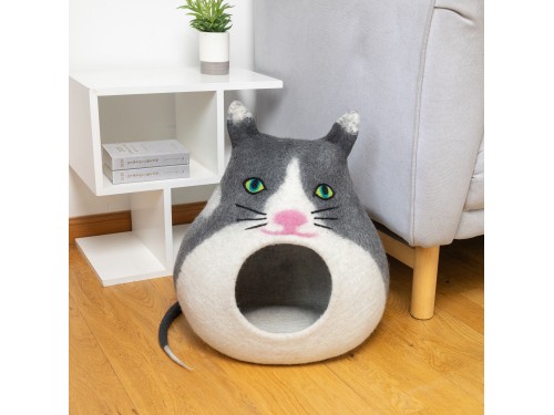 Cat Design Wool Felt Cat House