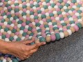 Whimsical Pastel Felt Ball Rug