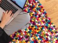 Multicolor Felt Ball Rectangular Rug