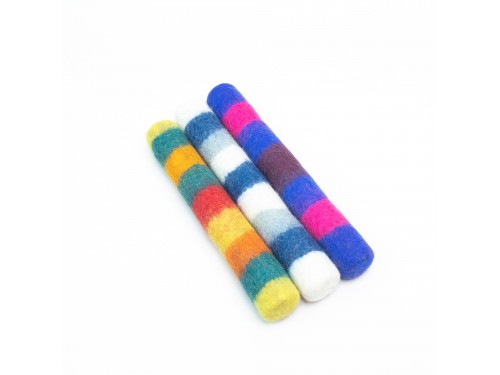 Striped Felt Kicker Toy – Eco Dog Toy | Pack of 5+