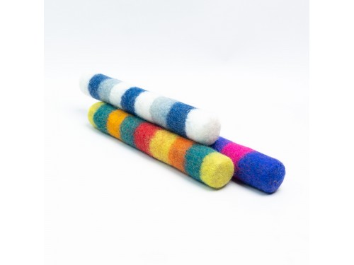 Striped Felt Kicker Toy – Eco Dog Toy | Pack of 5+