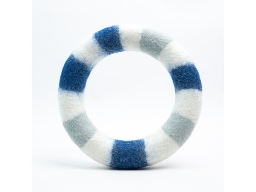 Wholesale Striped Wool Felt Dog Chew Ring Pack