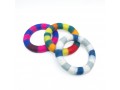 Striped Felt Chew Ring – Handmade Dog Toy | Pack of 5+