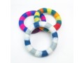 Wholesale Striped Wool Felt Dog Chew Ring Pack