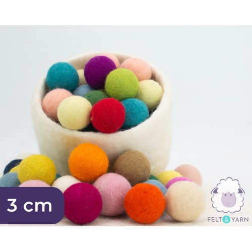 Wool felt balls - Felt and Yarn