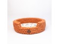 Orange Felt Ball Dog Bed with Removable Cushion