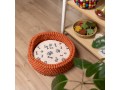 Orange Felt Ball Dog Bed with Removable Cushion