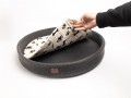 Dark Grey Felt Dog Bed | Removable Cushion