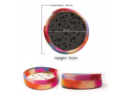 Handmade Recycled Wool Felt Pet Bed