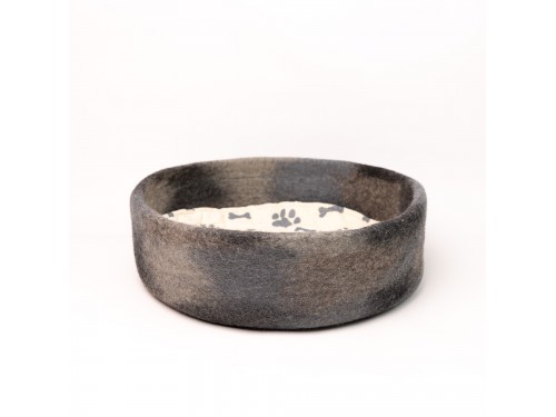 Muted Color Round Felt Pet Bed