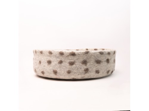 Handcrafted Grey Felt Pet Bed