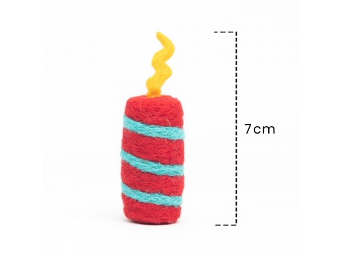 7cm July 4th Felt Firecracker