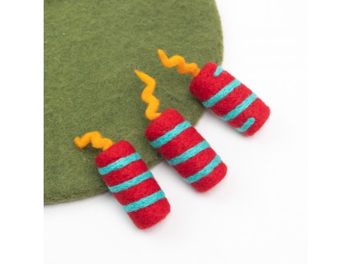 7cm July 4th Felt Firecracker