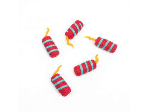 7cm July 4th Felt Firecracker