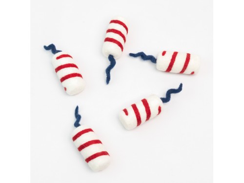 7cm July 4th Felt Firecracker