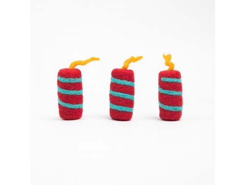 7cm July 4th Felt Firecracker