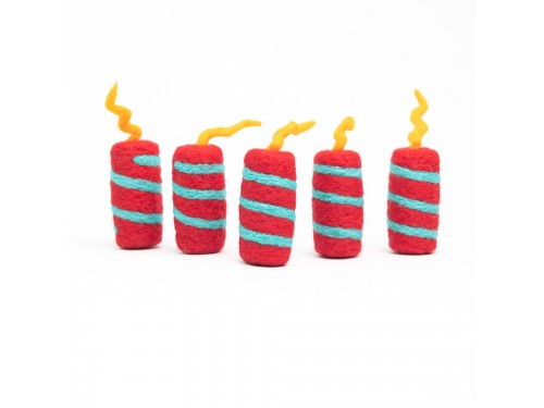 7cm July 4th Felt Firecracker