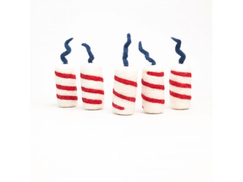 7cm July 4th Felt Firecracker
