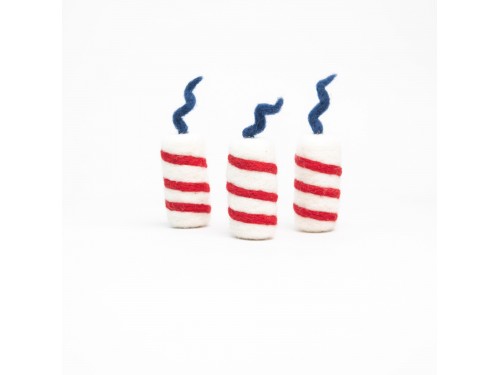 7cm July 4th Felt Firecracker