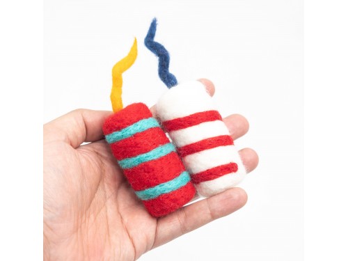 7cm July 4th Felt Firecracker