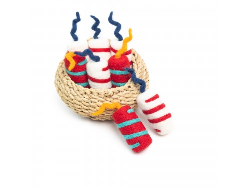 7cm July 4th Felt Firecracker