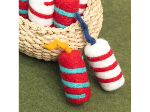 7cm July 4th Felt Firecracker