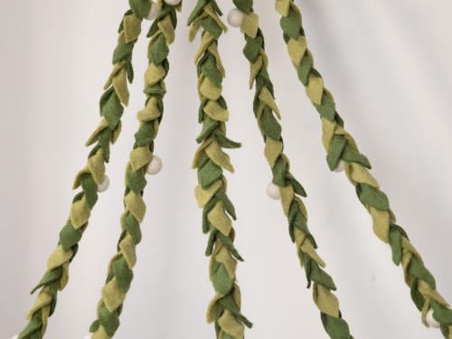 6ft Green Felt Leaf Garland
