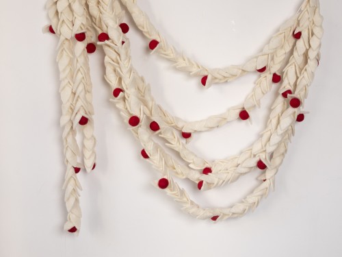 6ft Wool Felt Leaf Garland