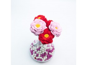 30cm Bulk Handmade Felt Ranunculus Flowers - Felt and Yarn