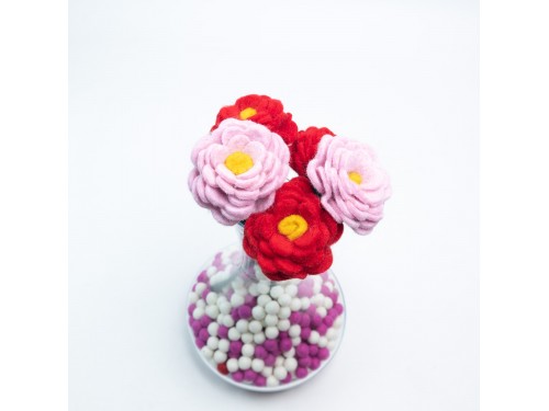 30cm Bulk Handmade Felt Ranunculus Flowers