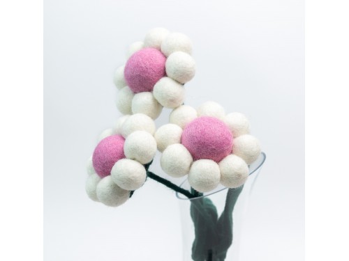 Handmade Felt Daisy Flowers in Bulk