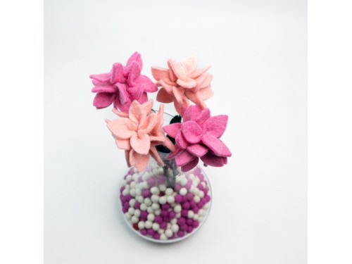 Bulk Wool Felt Lotus Flowers Handmade for Decor