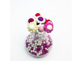 Mini Felt Daisy Flowers Bulk Handmade - Felt and Yarn