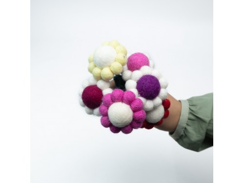 Mini Felt Daisy Flowers Bulk Handmade - Felt and Yarn