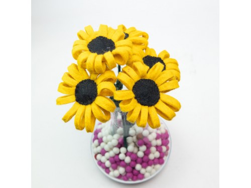 Wool Felt Sunflowers for Wholesale