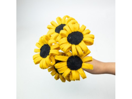 Wool Felt Sunflowers for Wholesale - Felt and Yarn