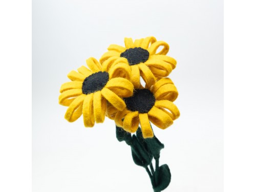 Wool Felt Sunflowers for Wholesale