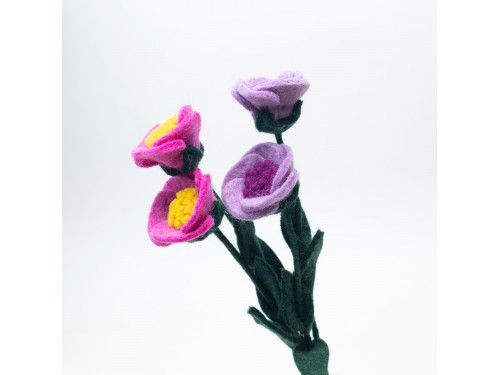 30cm Bulk Wool Felt Anemone Artificial Flowers
