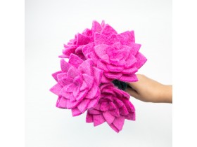 31cm Handmade Felt Dahlia Flowers for Decor - Felt and Yarn