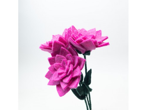 31cm Handmade Felt Dahlia Flowers for Decor