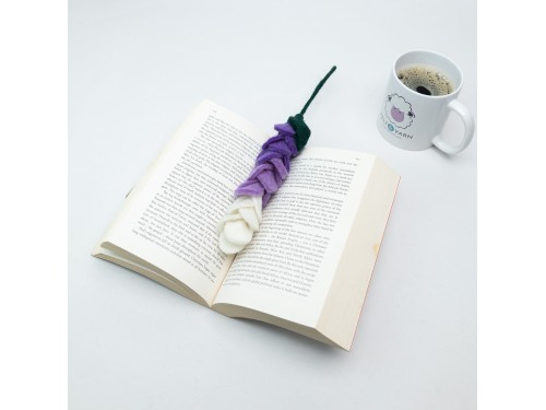 20cm Handmade Wool Felt Lavender Flower