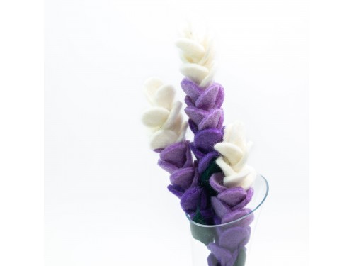 20cm Handmade Wool Felt Lavender Flower