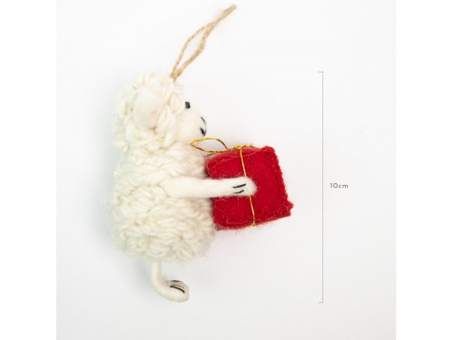 Handmade Wool Felt Christmas Sheep Ornaments