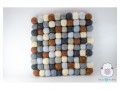 20x20cm Square Multicolor Felt Ball Trivet Collection