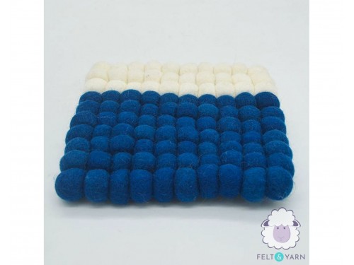 20x20cm Square Multicolor Felt Ball Trivet Collection