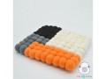20x20cm Square Multicolor Felt Ball Trivet Collection